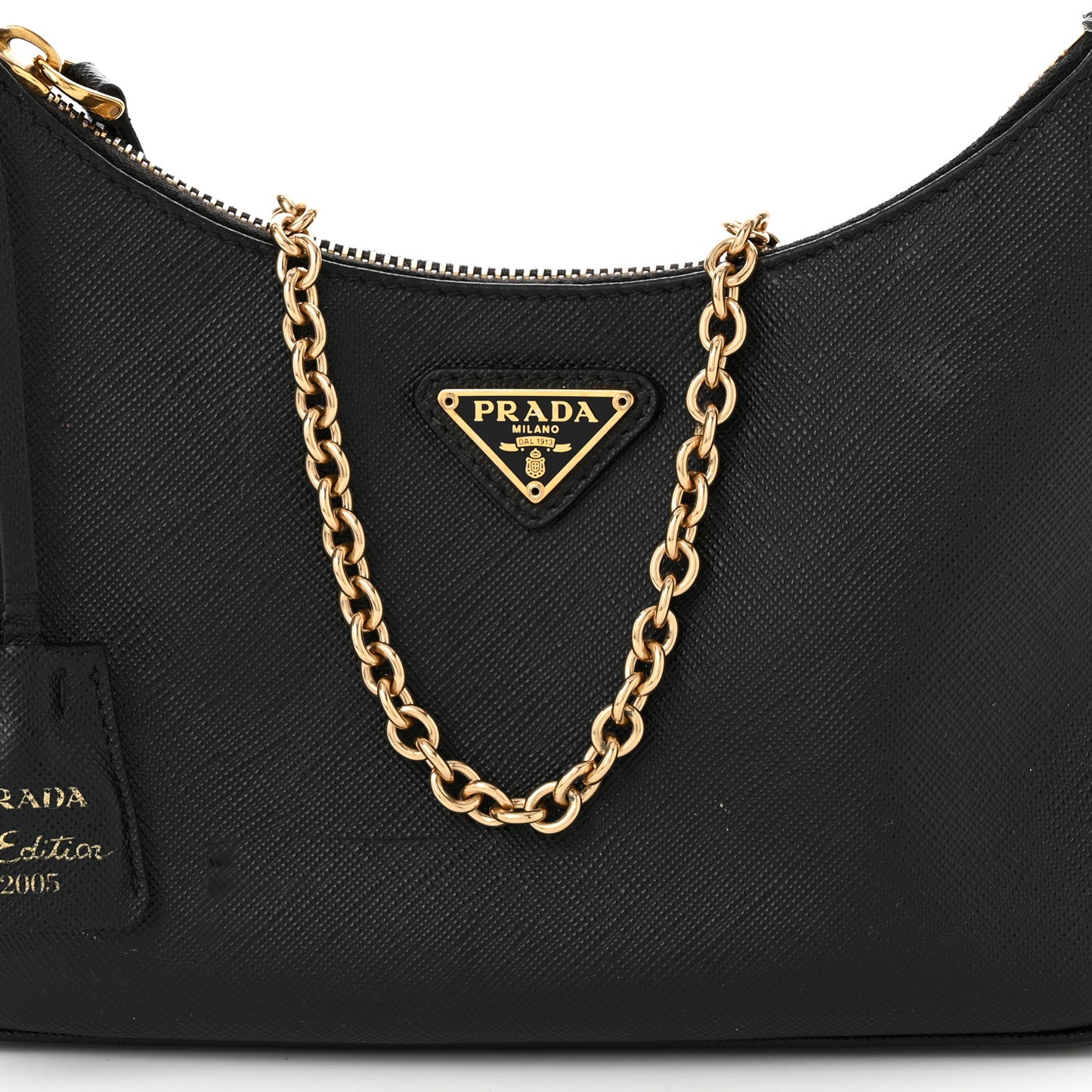 Saffiano Lux Re-Edition 2005 Shoulder Bag Black