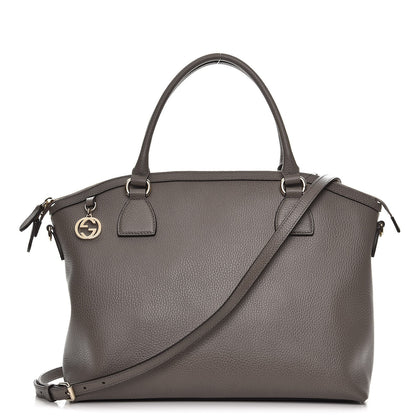 Gucci Dollar Calfskin Large GG Charm Dome Satchel Tote Loess 1 of 8