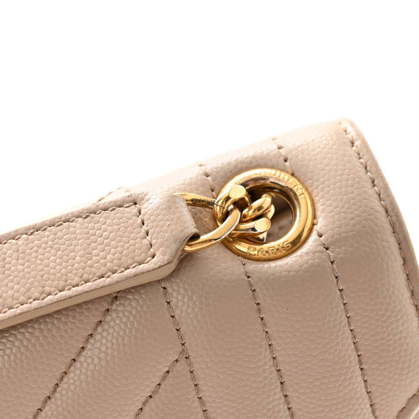 Grain De Poudre Textured Mixed Matelasse Medium Triquilt Monogram Satchel Dark Beige