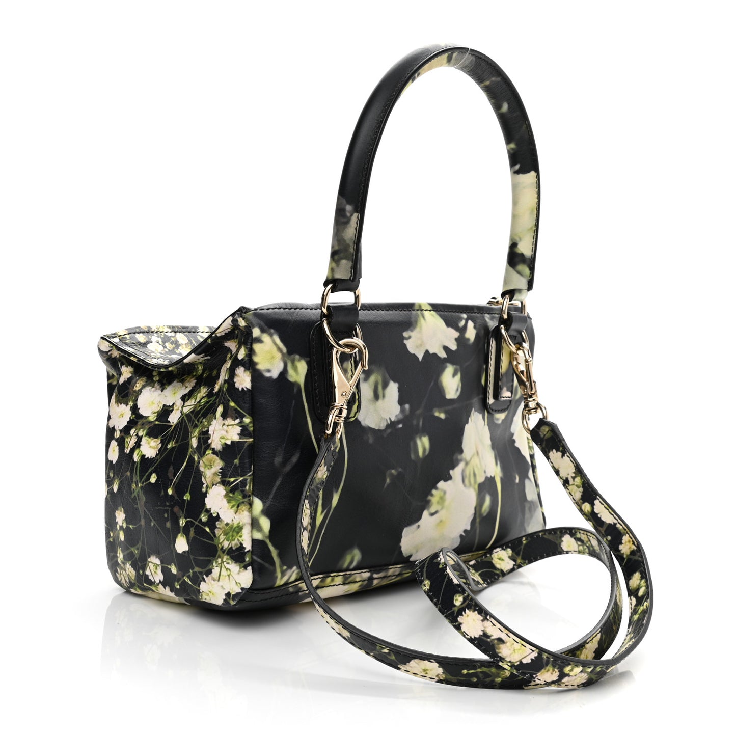 Lambskin Baby's Breath Print Medium Pandora Black