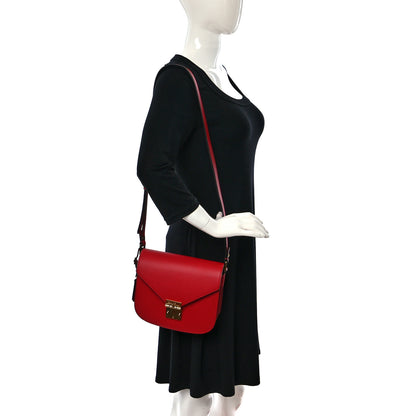 MCM Calfskin Patricia Small Crossbody Bag Red 2 of 8