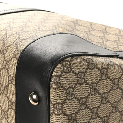 Gucci GG Supreme Monogram Selleria Calfskin Large Duffle Beige Ebony Black 11 of 13