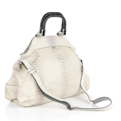 Celine Python Frame Tote White 3 of 7
