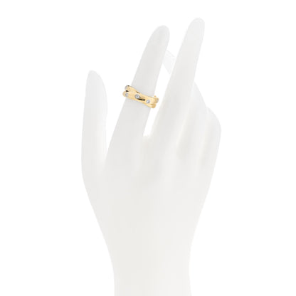 Tiffany 18K Yellow Gold Platinum Diamond Etoile Twist Band Ring 52 6 2 of 5