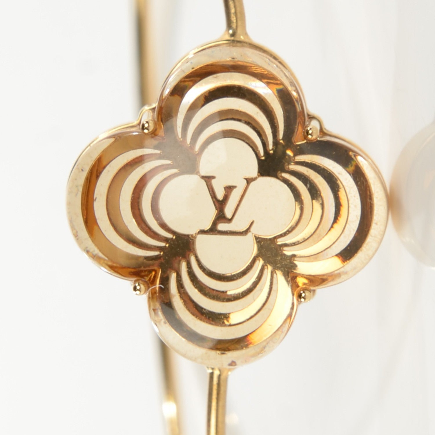 Louis Vuitton A La Folie Hoop Earrings Gold 4 of 4