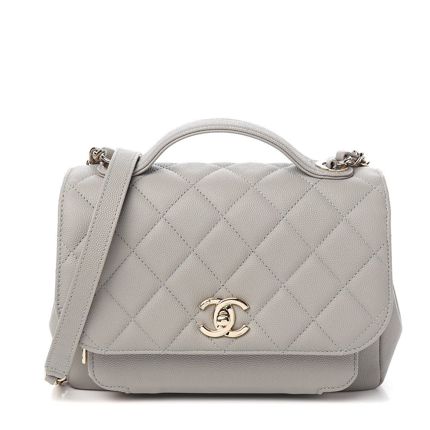 Chanel Caviar Quilted Medium Business Affinity Flap Grey 1 of 10