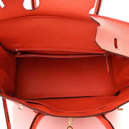 Hermes Togo Birkin 30 Orange Poppy 5 of 11