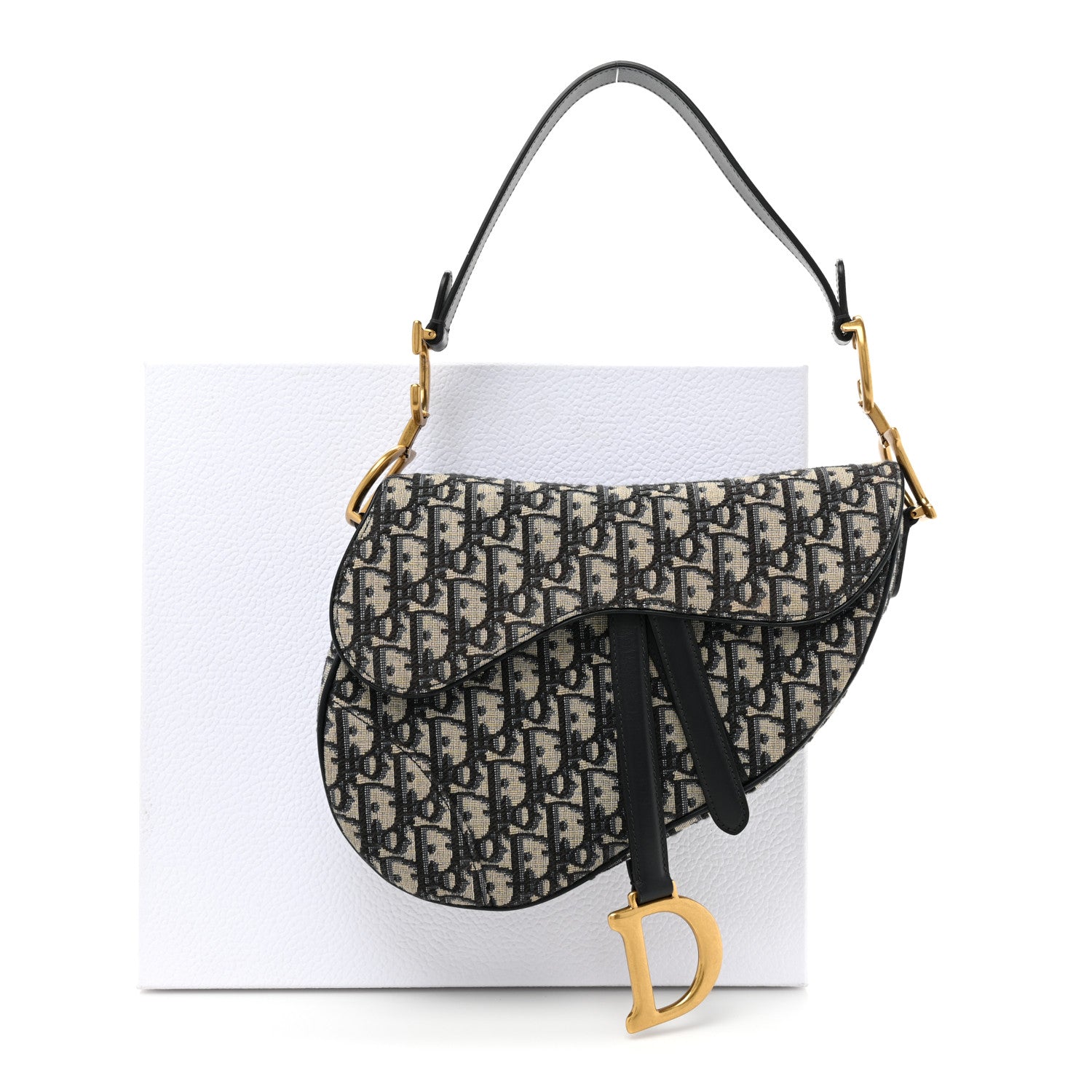 Christian Dior Oblique Saddle Bag Blue 10 of 10