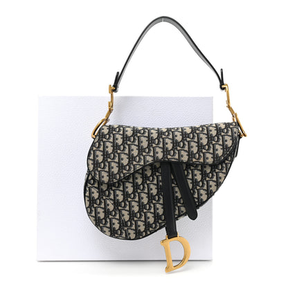 Christian Dior Oblique Saddle Bag Blue 10 of 10