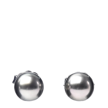 Mikimoto 18K White Gold Black South Sea Pearl 9mm Stud Earrings 1 of 5