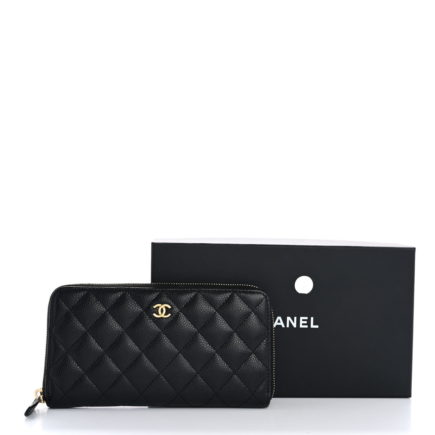 Chanel Caviar Quilted Large Gusset Zip Around Wallet Black 13 of 13