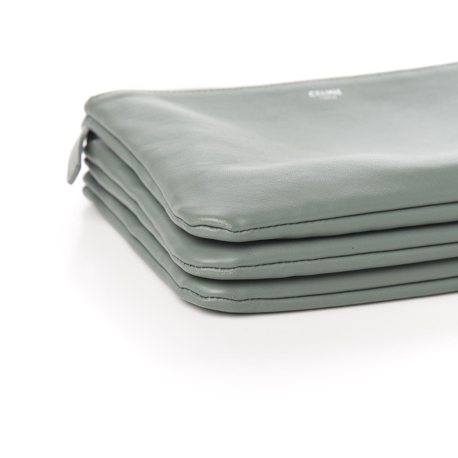 Celine Lambskin Small Trio Crossbody Bag Celadon 9 of 10