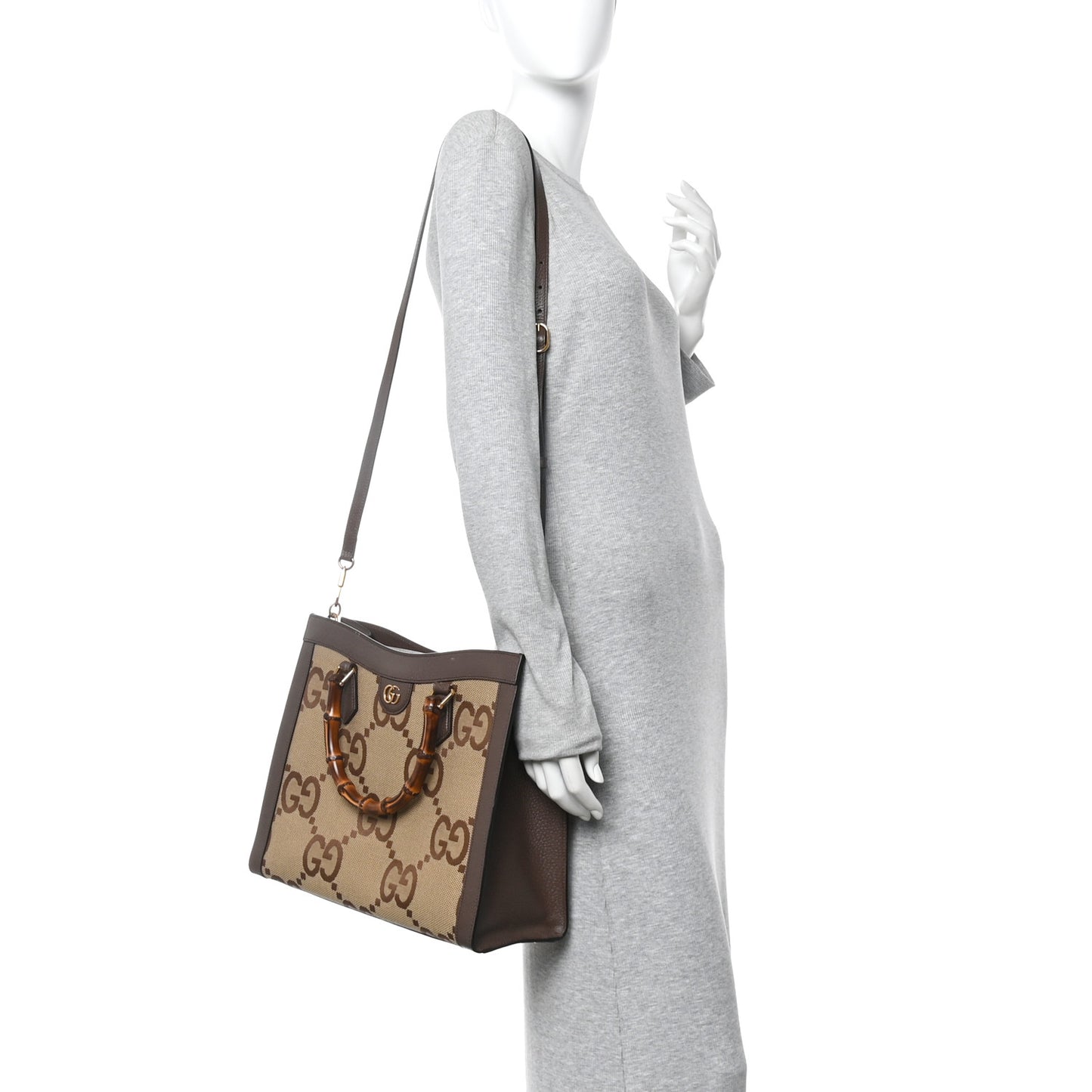 Monogram Jumbo GG Textured Dollar Calfskin  Medium Diana Tote Bag Camel Ebony New Acero Pomegranate Red