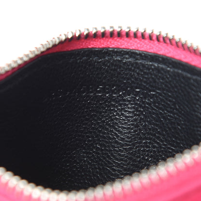 Saint Laurent Grained Calfskin 5 Fragments Zip Pouch Card Holder Bubblegum 7 of 8