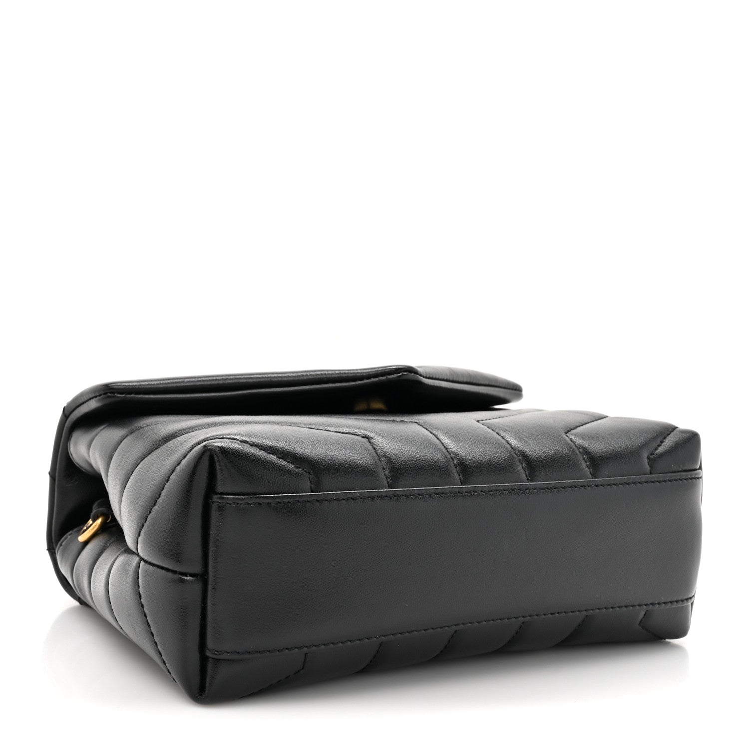 Saint Laurent Calfskin Y Quilted Monogram Toy Loulou Crossbody Bag Black 4 of 11