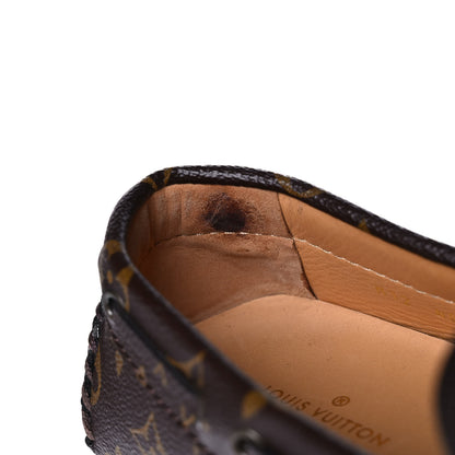 Louis Vuitton Monogram Mens Arizona Car Shoe Moccasin Loafers 12 Macassar 11 of 11