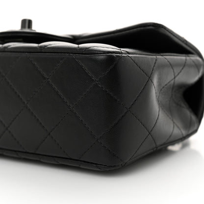 Chanel Lambskin Quilted Mini Top Handle Rectangular Flap So Black 10 of 12