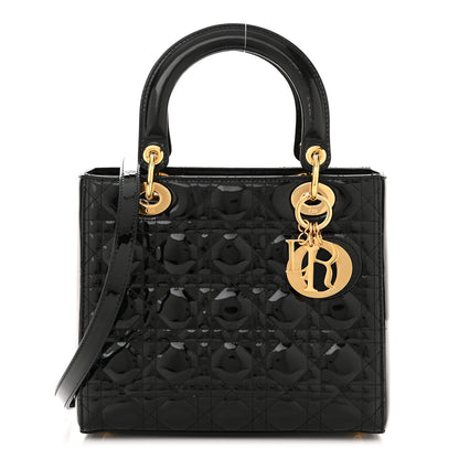 Christian Dior Patent Cannage Medium Lady Dior Black 1 of 11