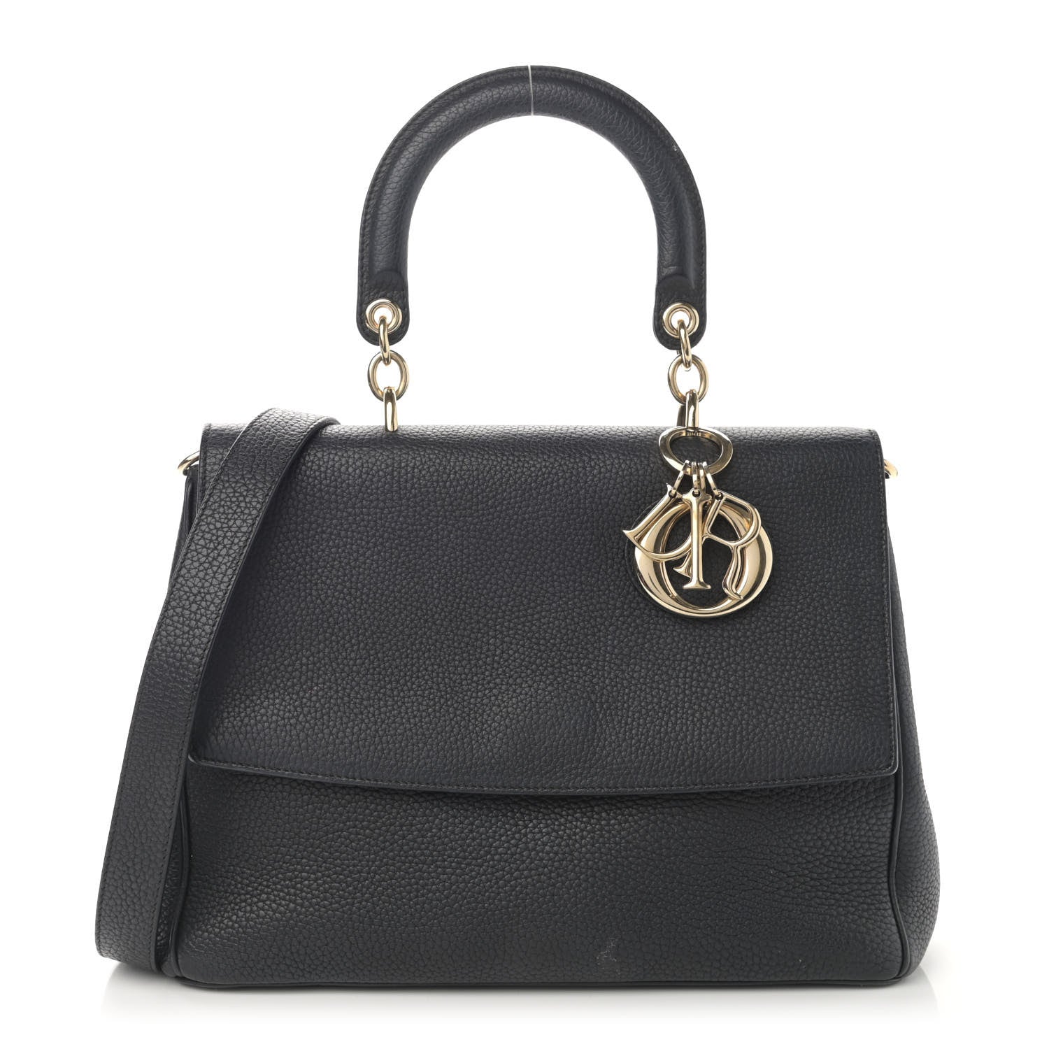 Christian Dior Bullcalf Medium Be Dior Flap Black Fraise 1 of 19