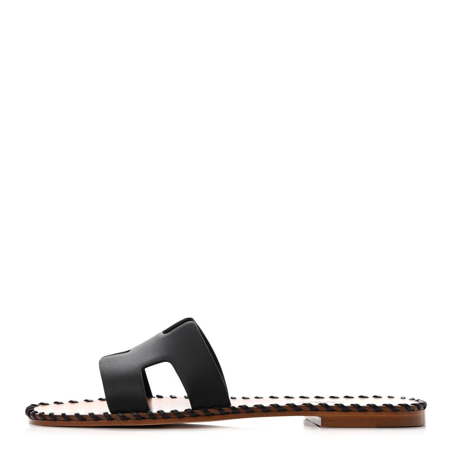 Box Calfskin Braided Oran Sandals 37 Black