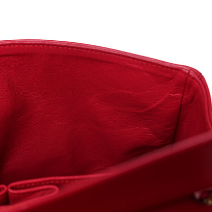 Chanel Lambskin Quilted Medium Double Flap Dark Pink 11 of 17