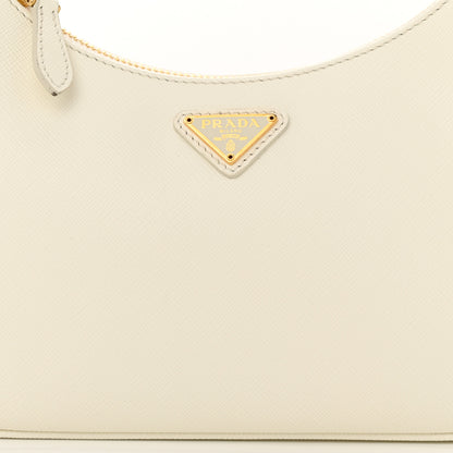 Prada Saffiano Re-Edition 2005 Shoulder Bag White 9 of 12