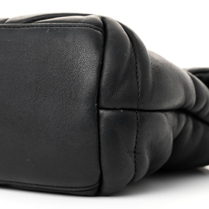 Saint Laurent Lambskin Quilted Small Loulou Puffer Monogram Chain Satchel Black 10 of 12