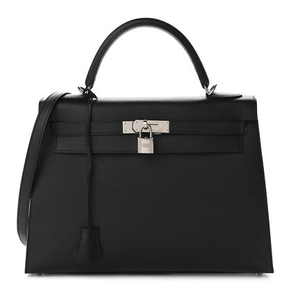 Hermes Epsom Kelly Sellier 32 Black 1 of 11