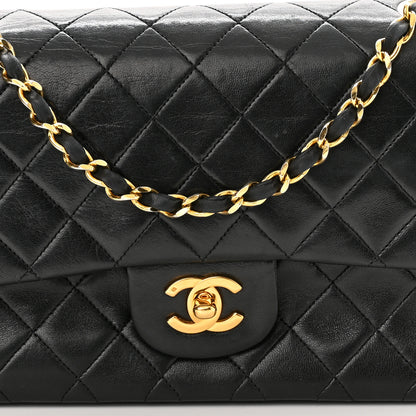 Chanel Lambskin Quilted Medium Double Flap Black 8 of 11