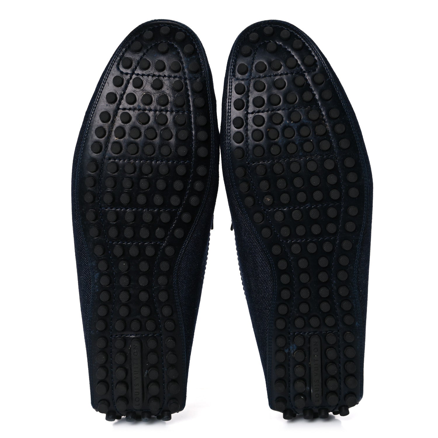 Louis Vuitton Denim Mens Hockenheim Moccasin Loafers 8.5 Marine 5 of 21