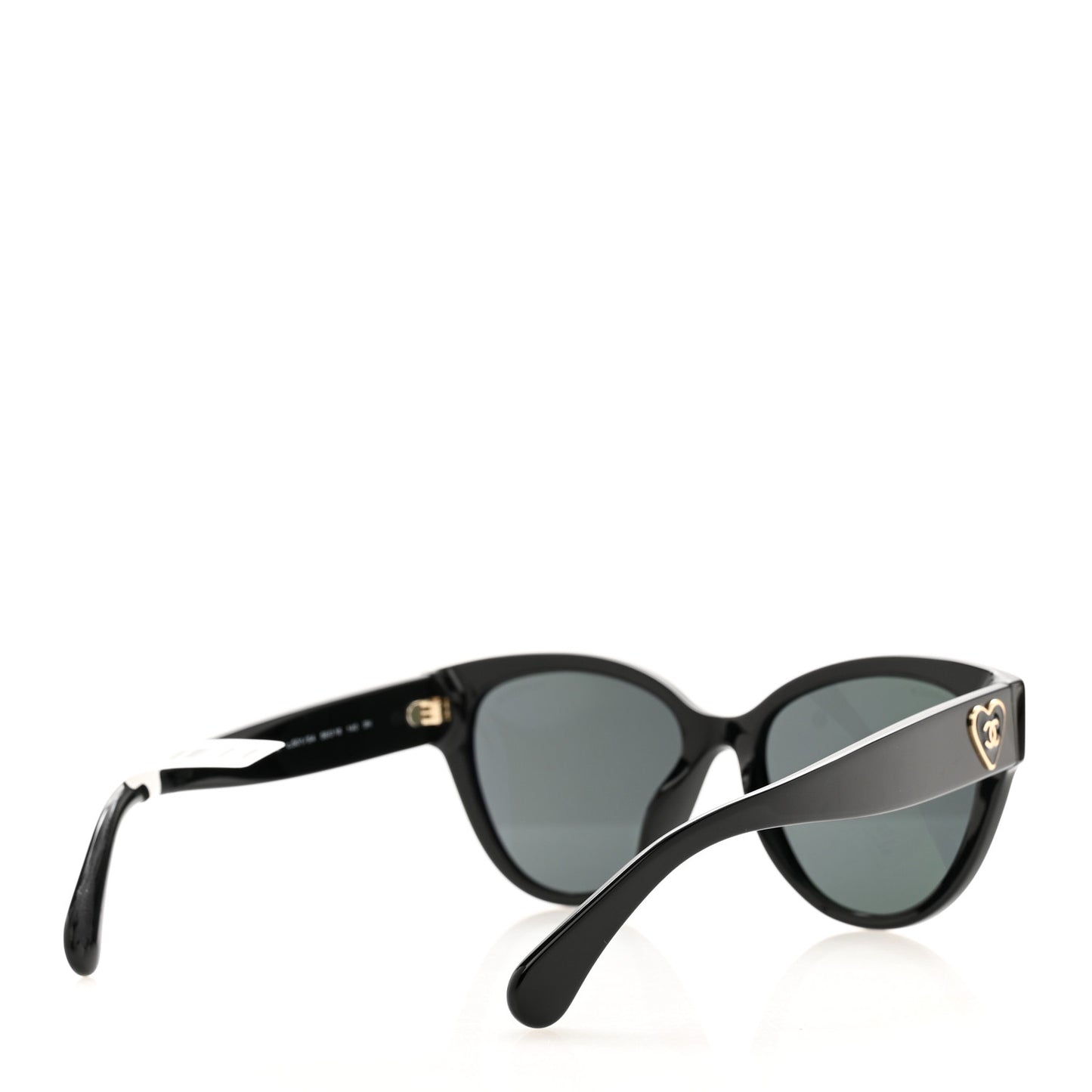 Acetate Enamel Heart Butterfly Sunglasses 5477-A Black