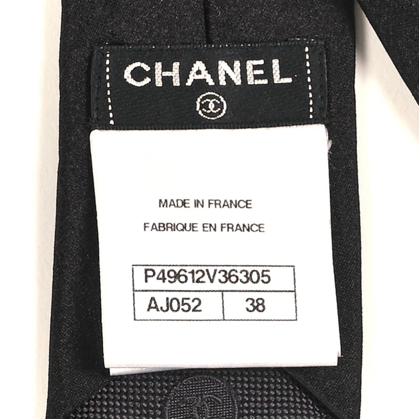 Silk CC Multi Strand Neck Tie Black