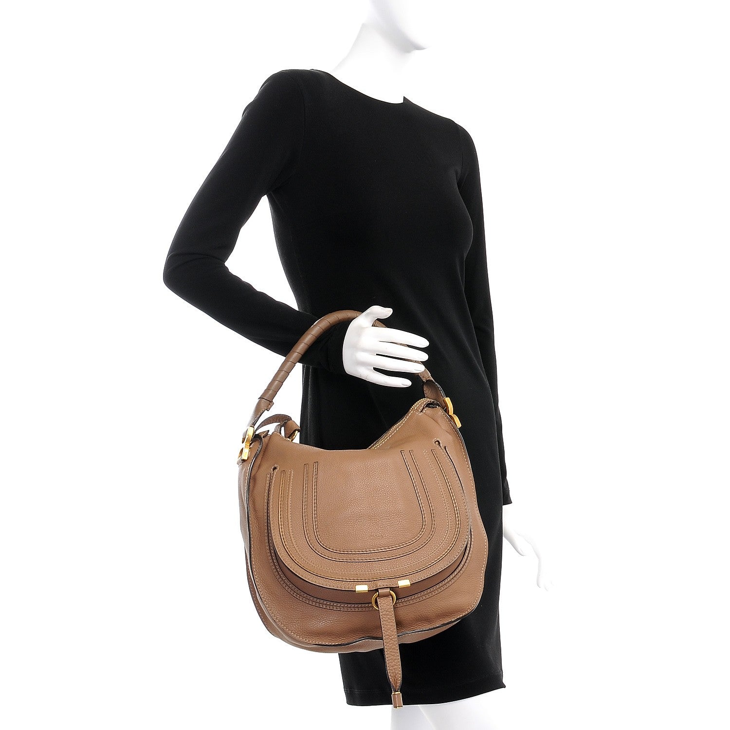 Chloe Calfskin Medium Marcie Hobo Nut 2 of 7