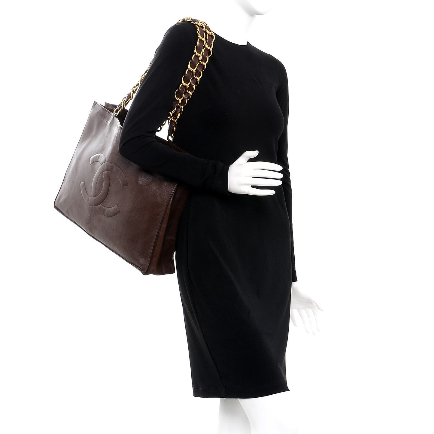 Lambskin CC Tote Brown