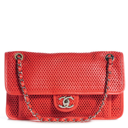 Chanel Perforated Calfskin Up In The Air Flap Red 1 of 9