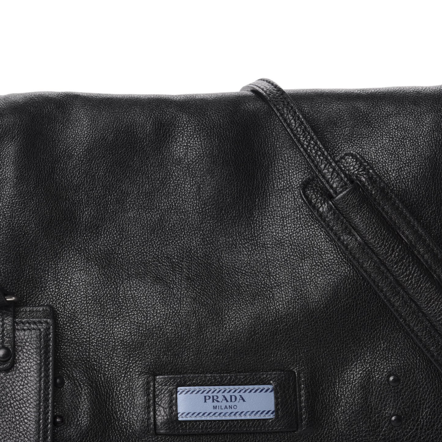 Glace Calf Etiquette Flap Black Astrale