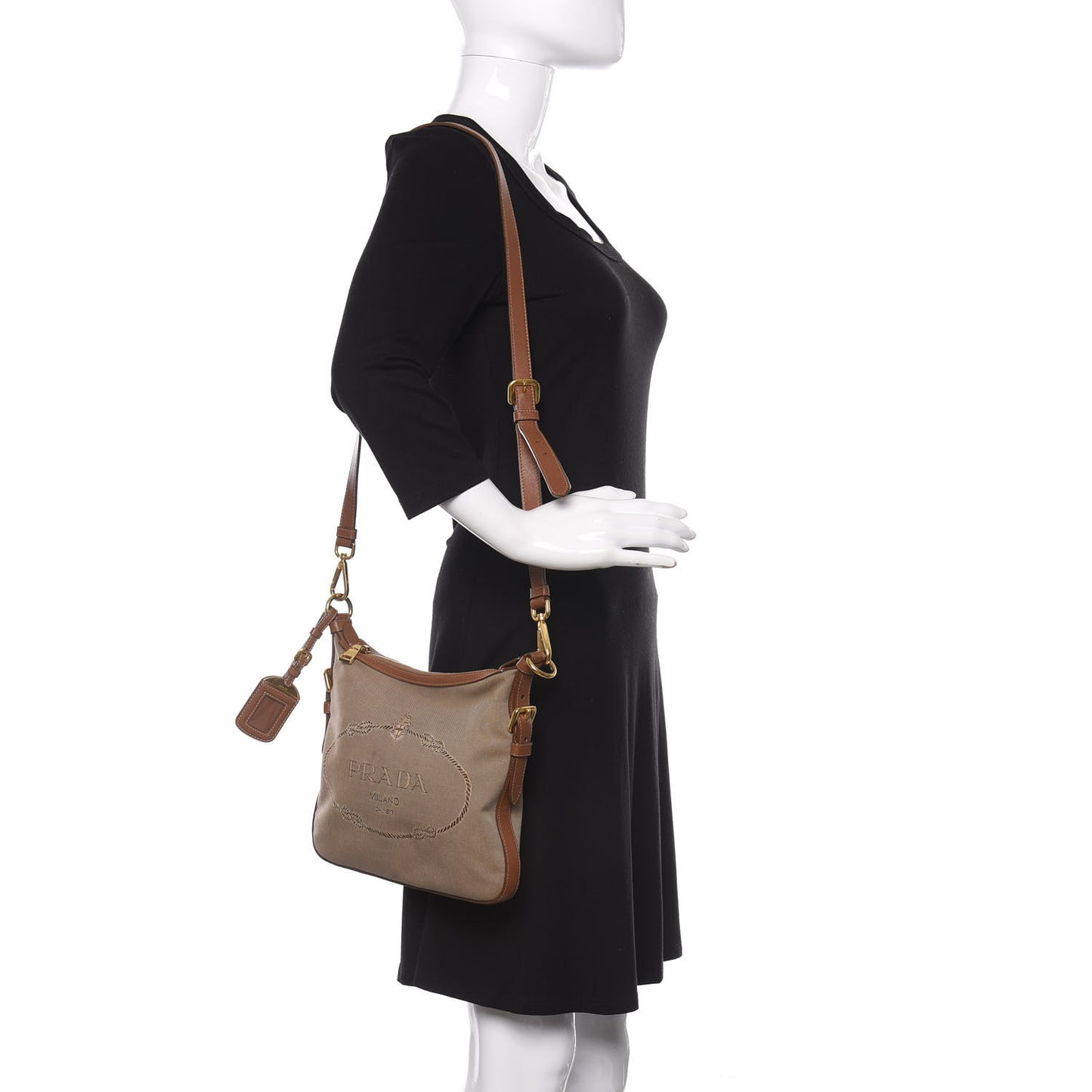 Jacquard Logo Small Messenger Corda Brandy