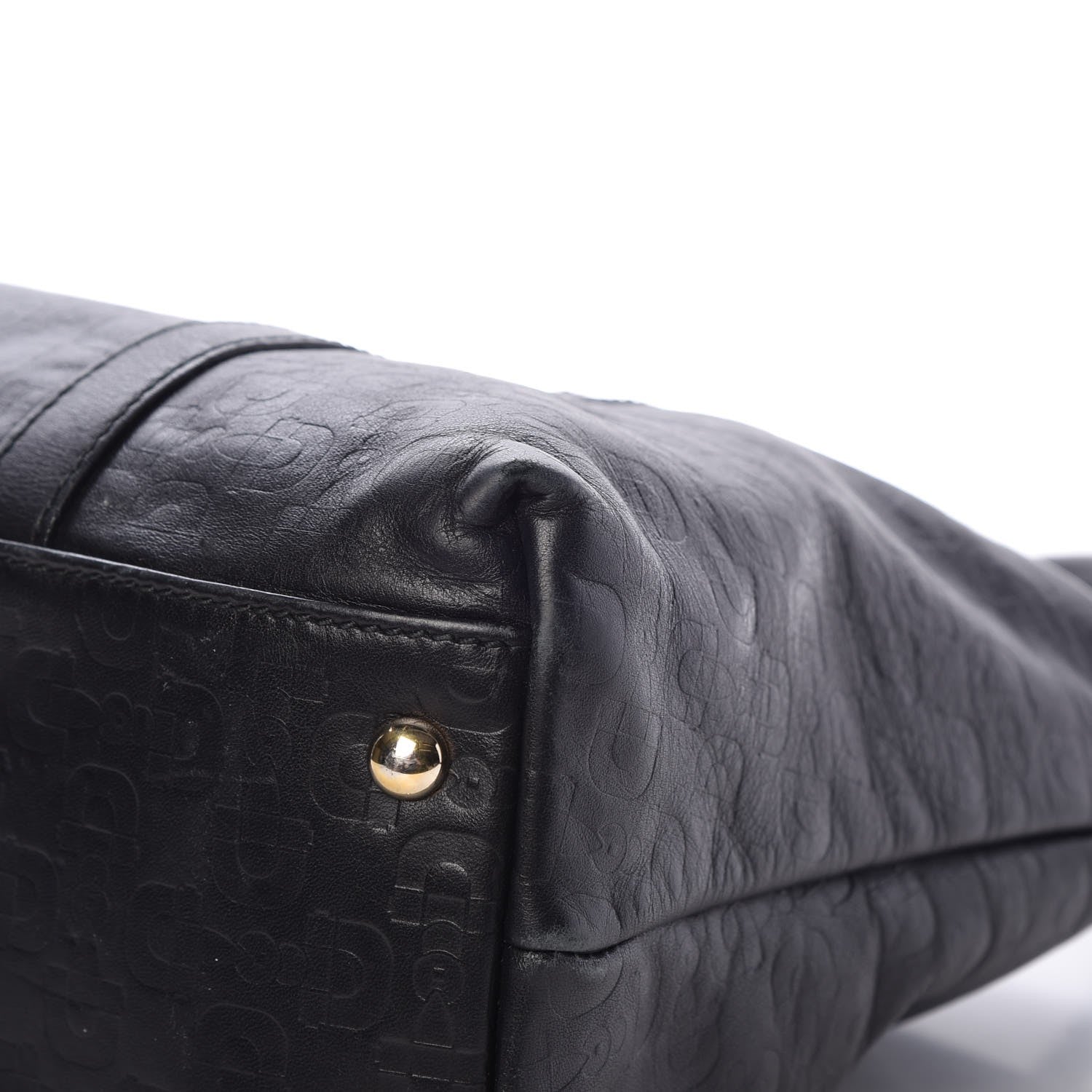 Gucci Calfskin Horsebit Embossed Joy Tote Black 13 of 17