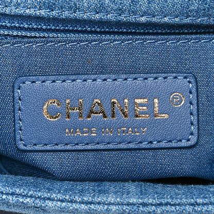 Chanel Denim Quilted Mini Pearl Crush Rectangular Flap Blue 6 of 11