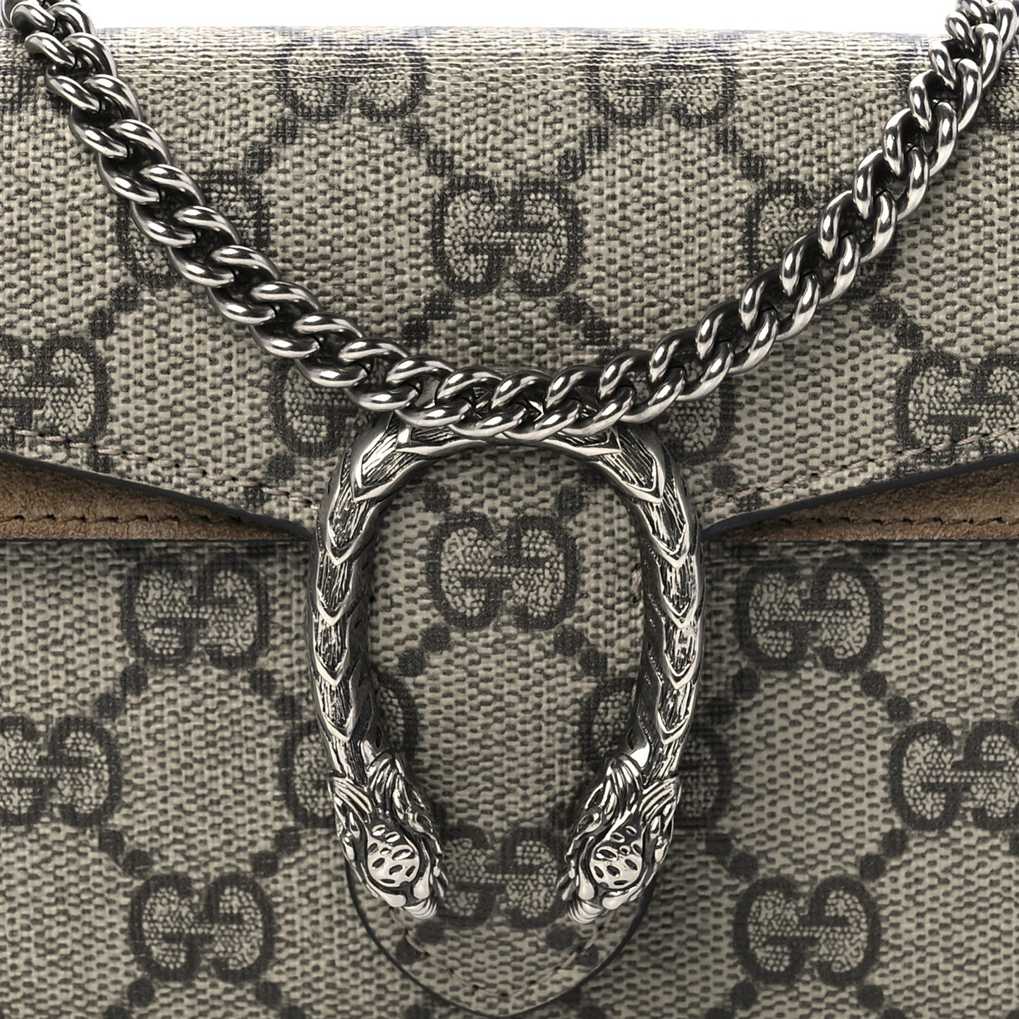 GG Supreme Monogram Super Mini Dionysus Shoulder Bag Taupe