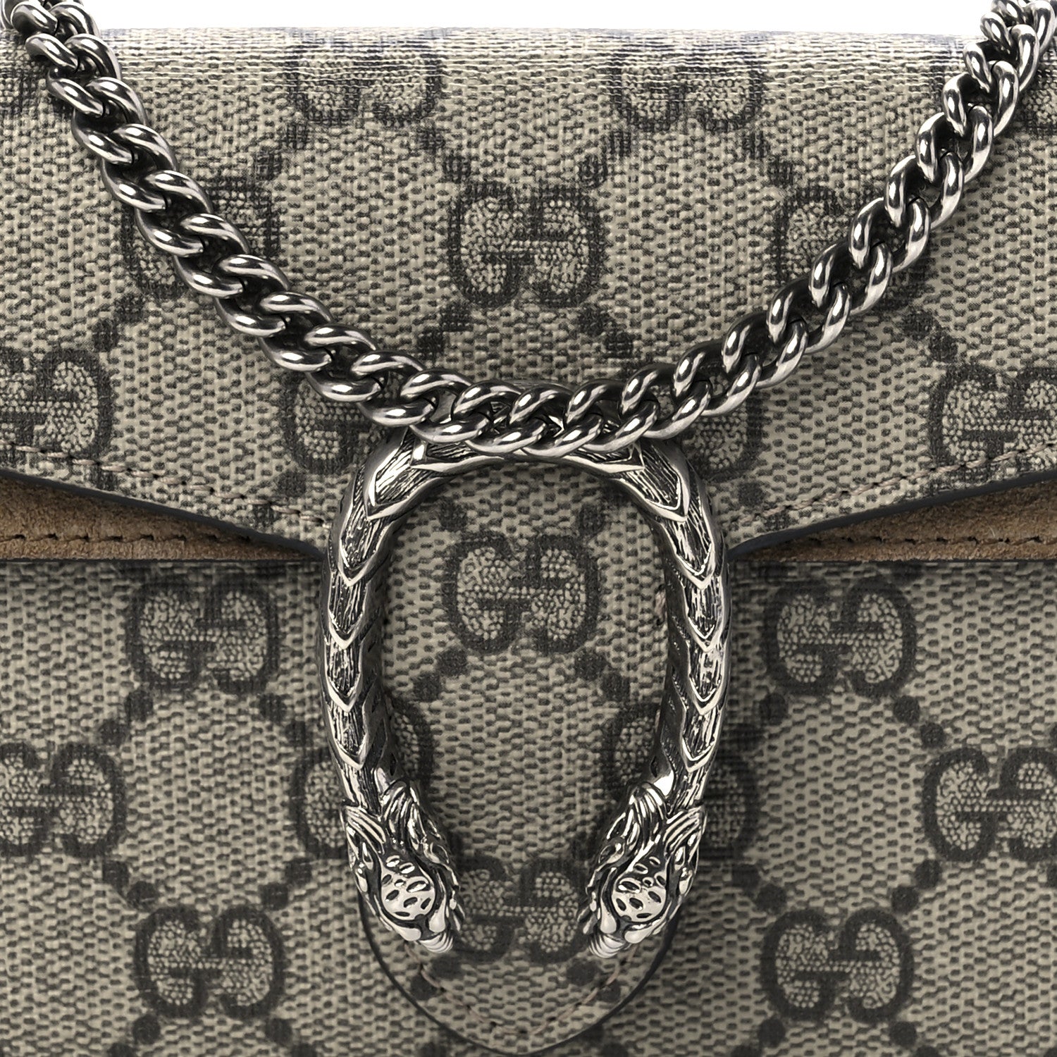 Gucci GG Supreme Monogram Super Mini Dionysus Shoulder Bag Taupe 7 of 10