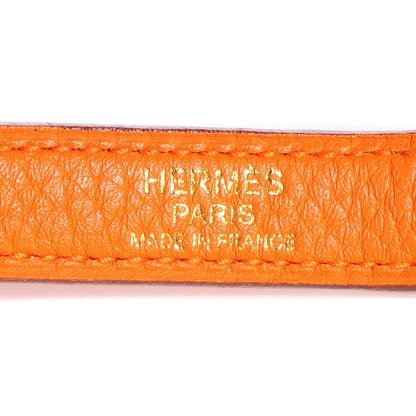 Hermes Taurillon Clemence Kelly Retourne 32 Orange 7 of 25