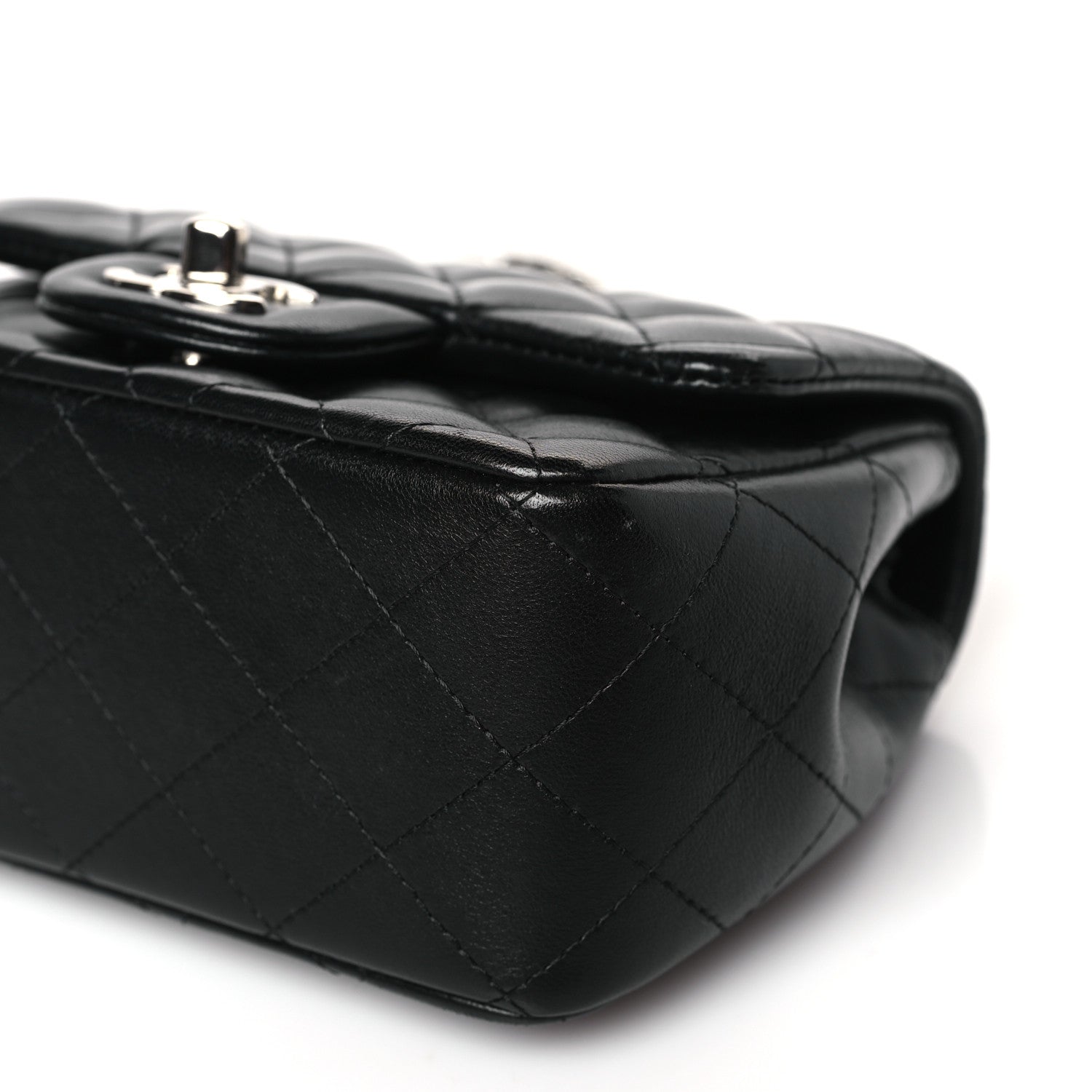 Chanel Lambskin Quilted Mini Square Flap Black 9 of 9