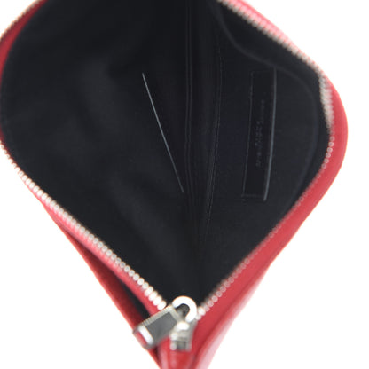 Saint Laurent Grain De Poudre Chevron Monogram Bill Pouch Rouge Eros 5 of 8
