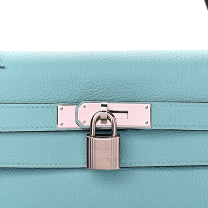 Hermes Togo Kelly Retourne 32 Bleu Atoll 10 of 10