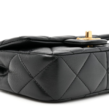 Chanel Lambskin Quilted Pearl Small Flap Black Black 10 of 10