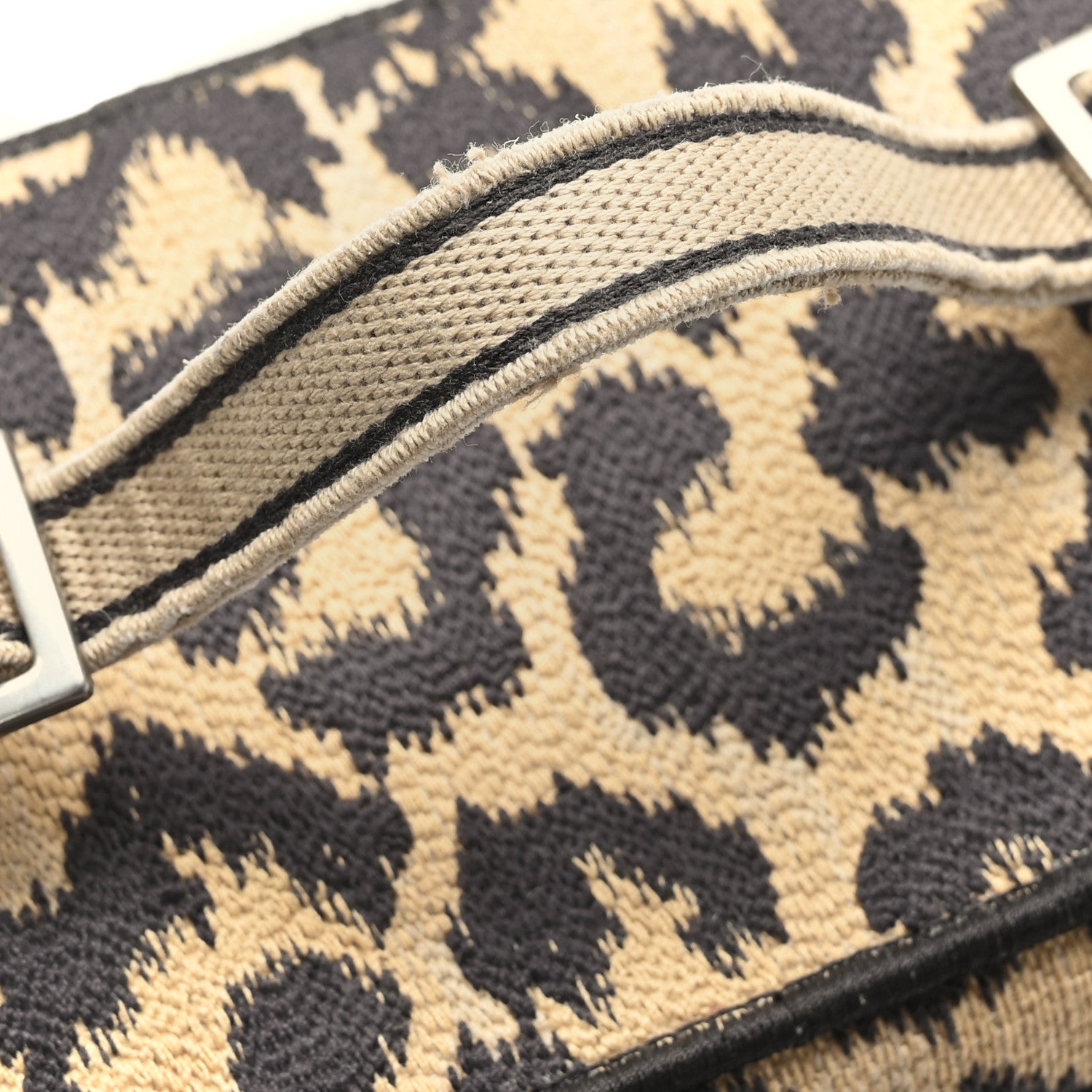 Christian Dior Canvas Mizza Embroidered Small Leopard Travel Vanity Case Beige 9 of 9