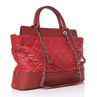 Chanel Lambskin Caviar Quilted Bi Coco Large Shopper Tote Dark Pink 3 of 14