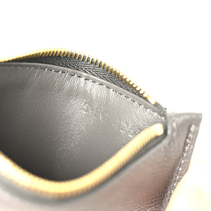 Celine Grained Calfskin Zipped Card Holder Grey 7 of 10