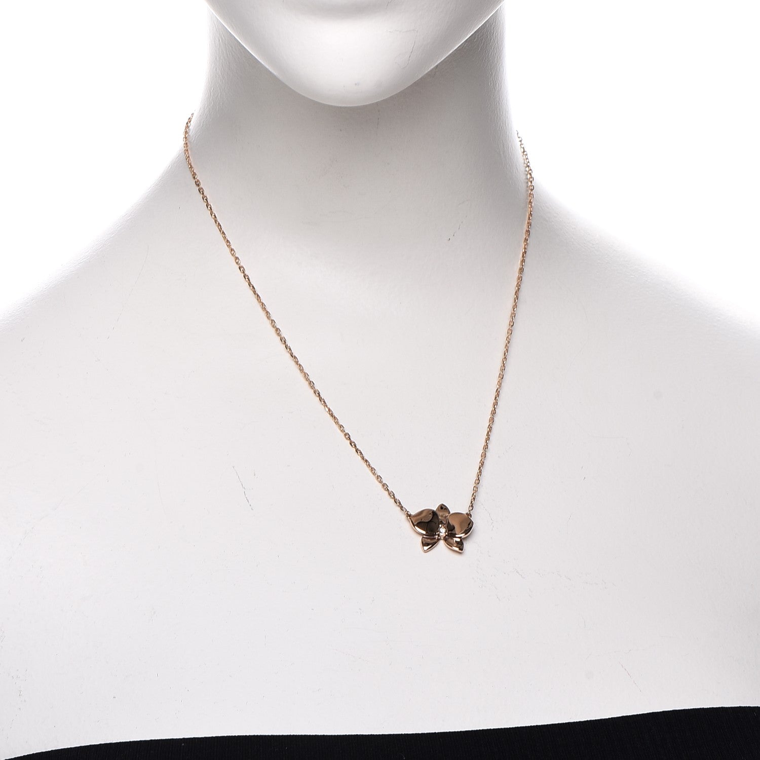 Cartier 18K Pink Gold Diamond Caresse D'Orchidees Par Necklace 2 of 7
